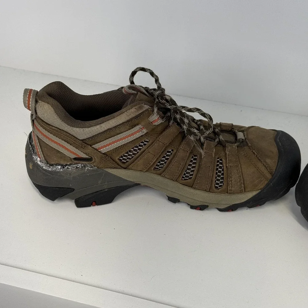 Keen Shoes Mens 8 Brown Voyageur Ankle Hiking Outdoors Mesh Comfort Lace Up